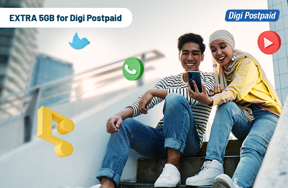 Surf All Day with EXTRA 5GB Internet on Digi Postpaid