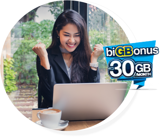 4GB + biGBonus 30GB Unlimited Calls (All Network)